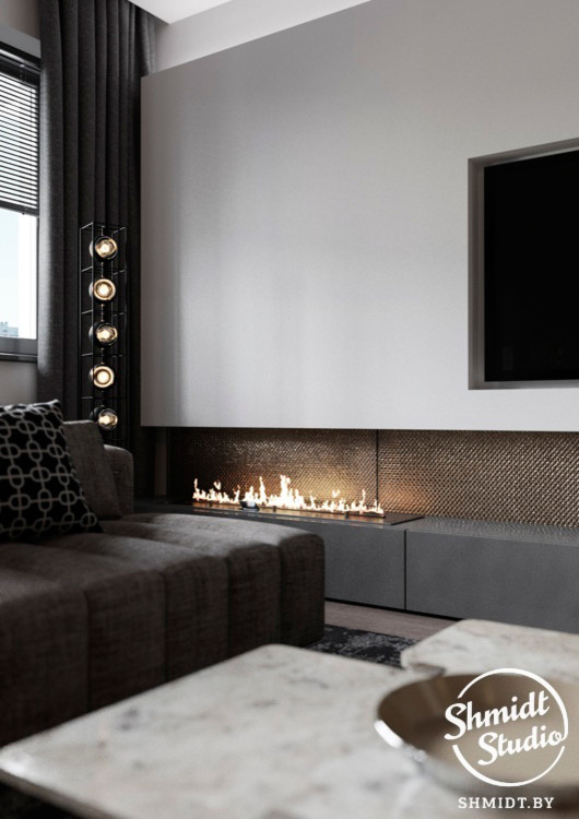 Проект интерьера "Black", Минск, 75м.кв