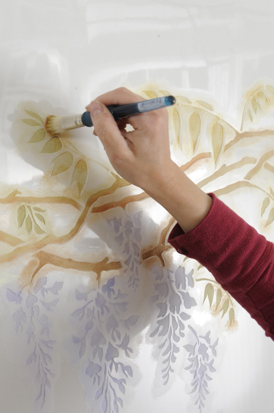 DIY: Роспись стен с помощью трафарета, или Дизайн обоев своими руками