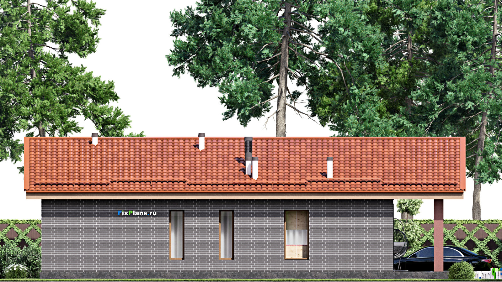 Проект одноэтажного дома 10х16м S130м2 F-15218