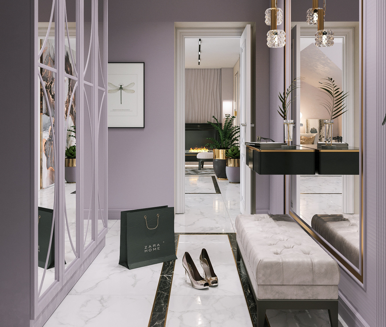 Дизайн-проект Мансарда, Неоклассика