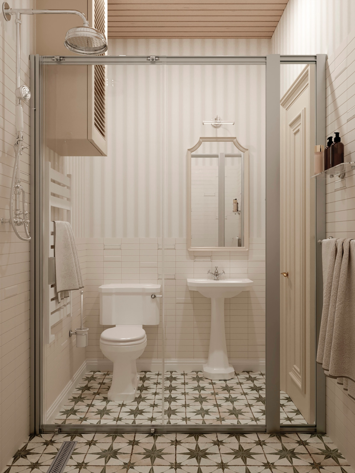 Обложка проекта: Визуализация, интерьеры дома из бруса.