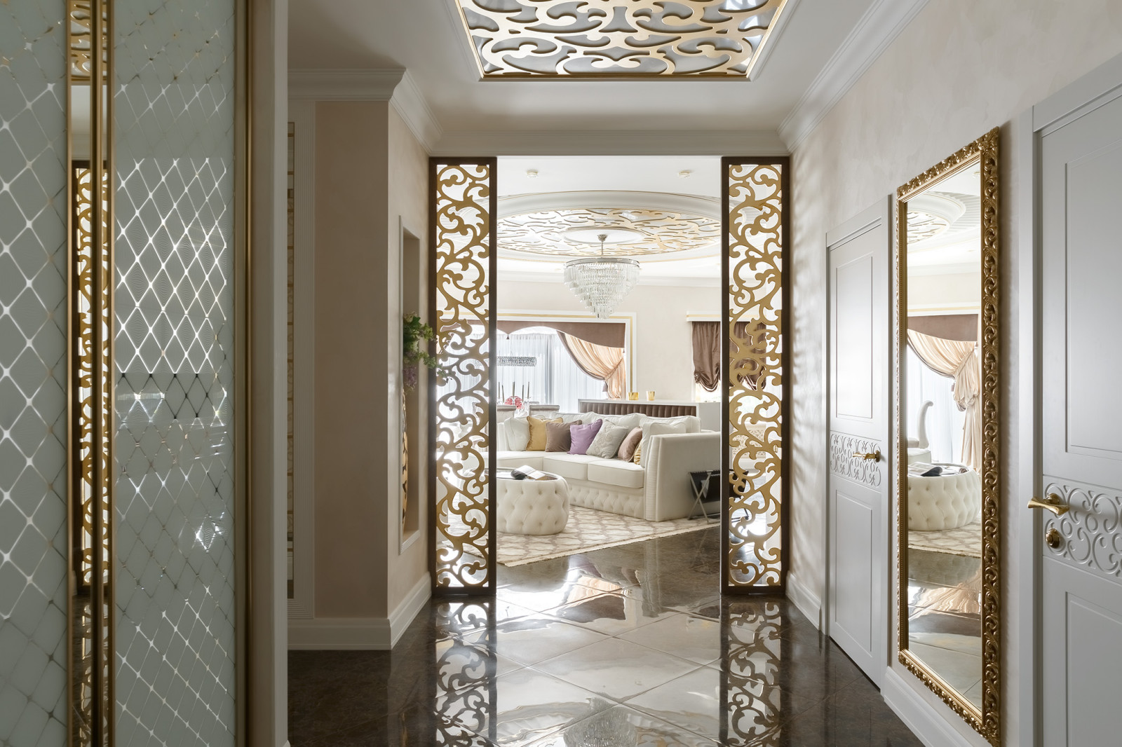 Мебель и мягкие стеновые панели для проекта дизайнера Натальи Резцовой