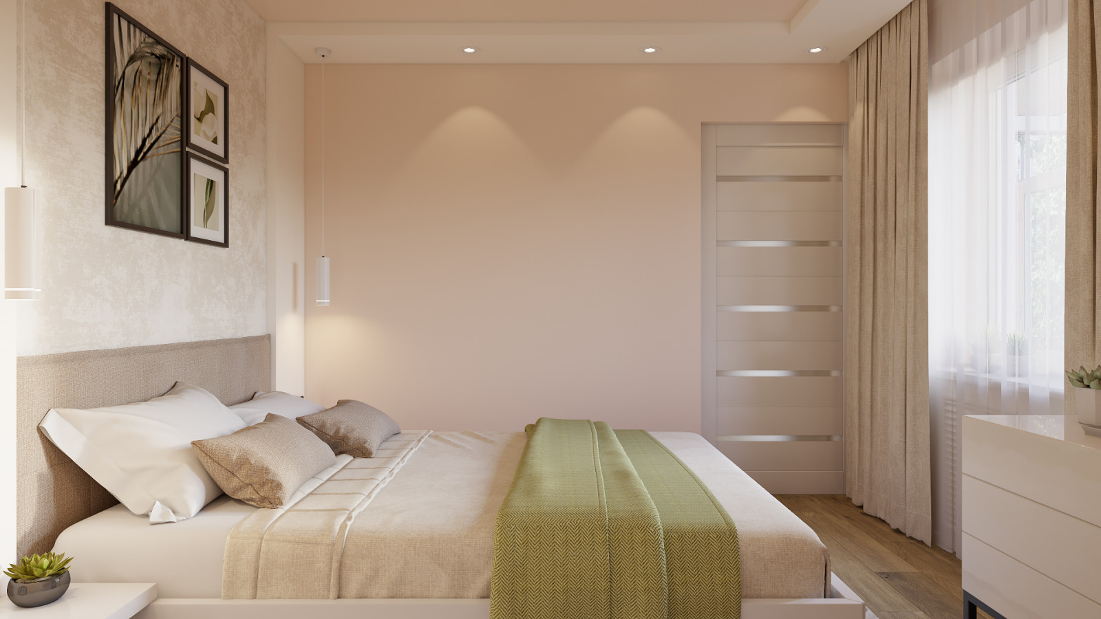 Дизайн двухкомнатной квартиры 44 м2