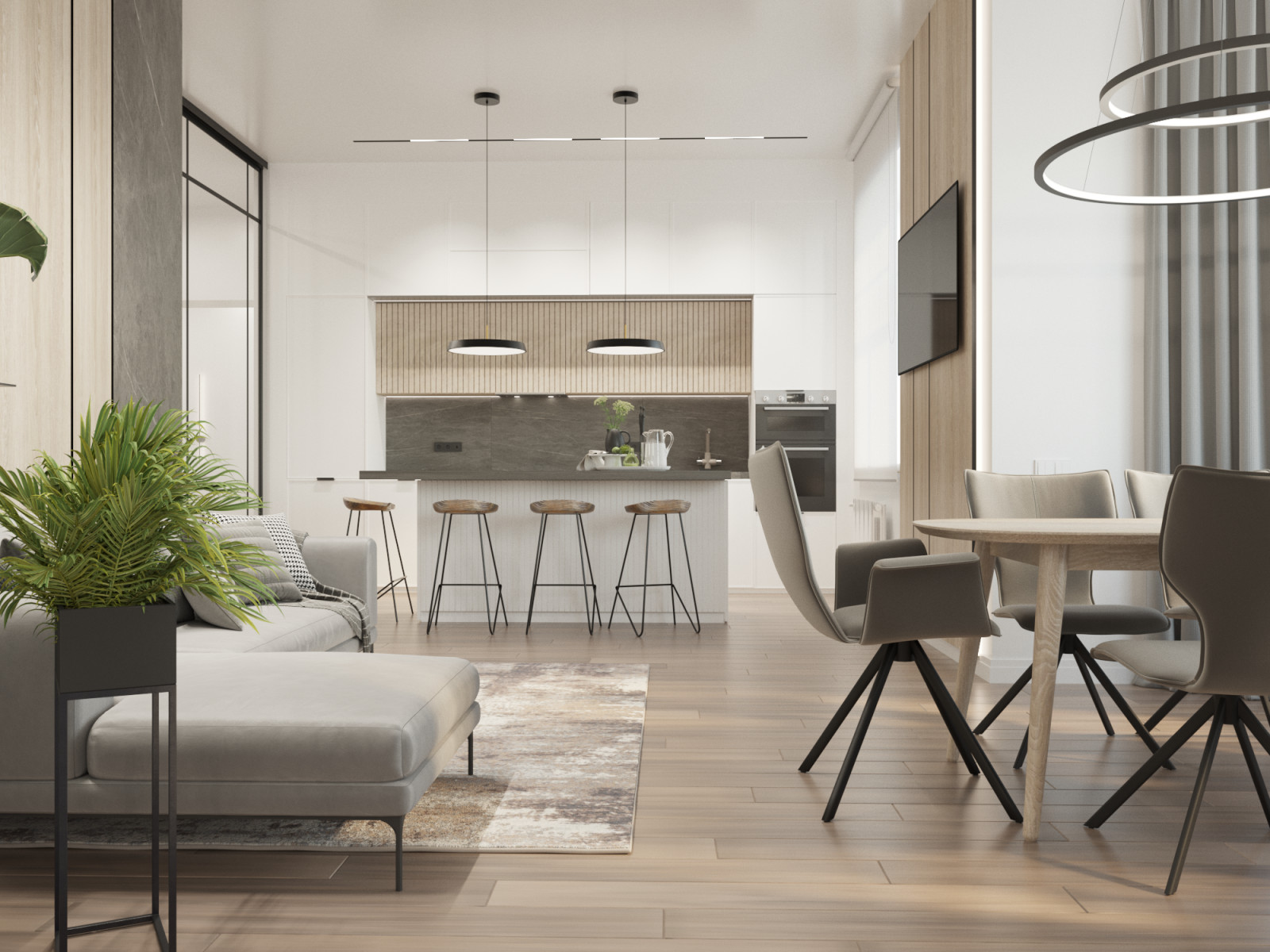 Светлый дом для семьи с детьми и собачкой