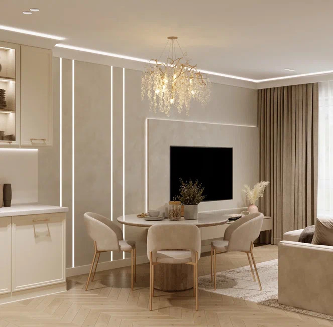 Дизайн евротрешки в стиле современная классика