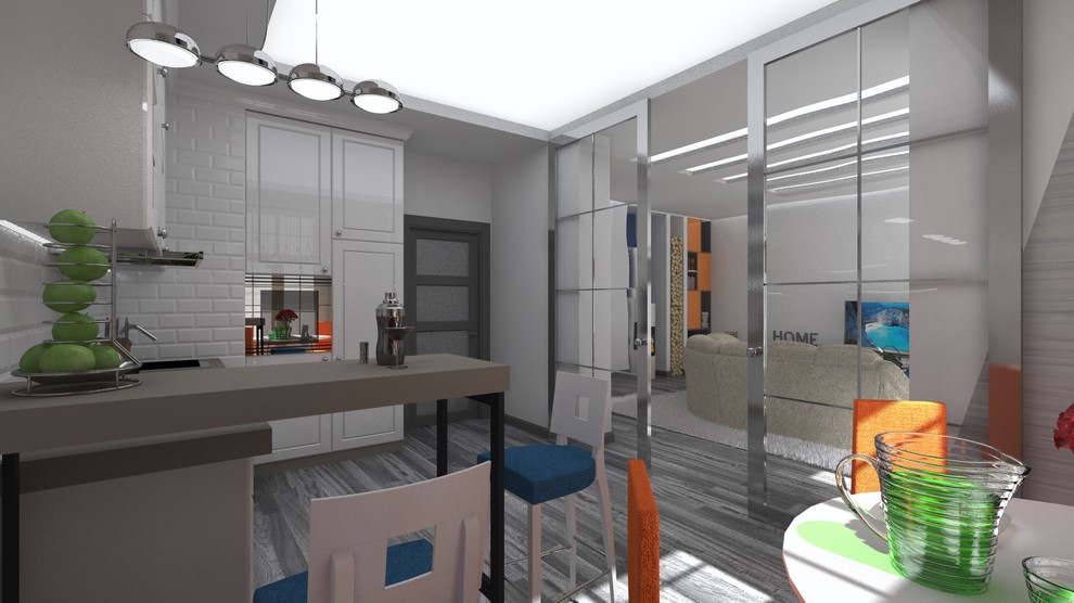 Пространство с камином.