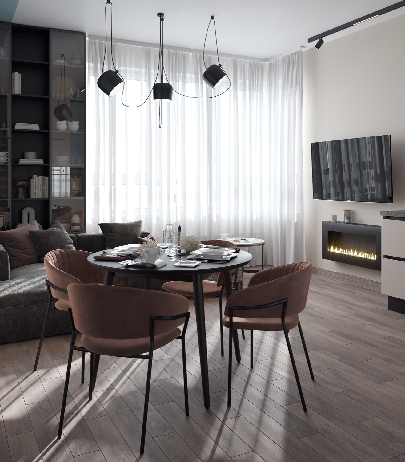 визуализация трехкомнатной квартиры ЖК Варшавская Life