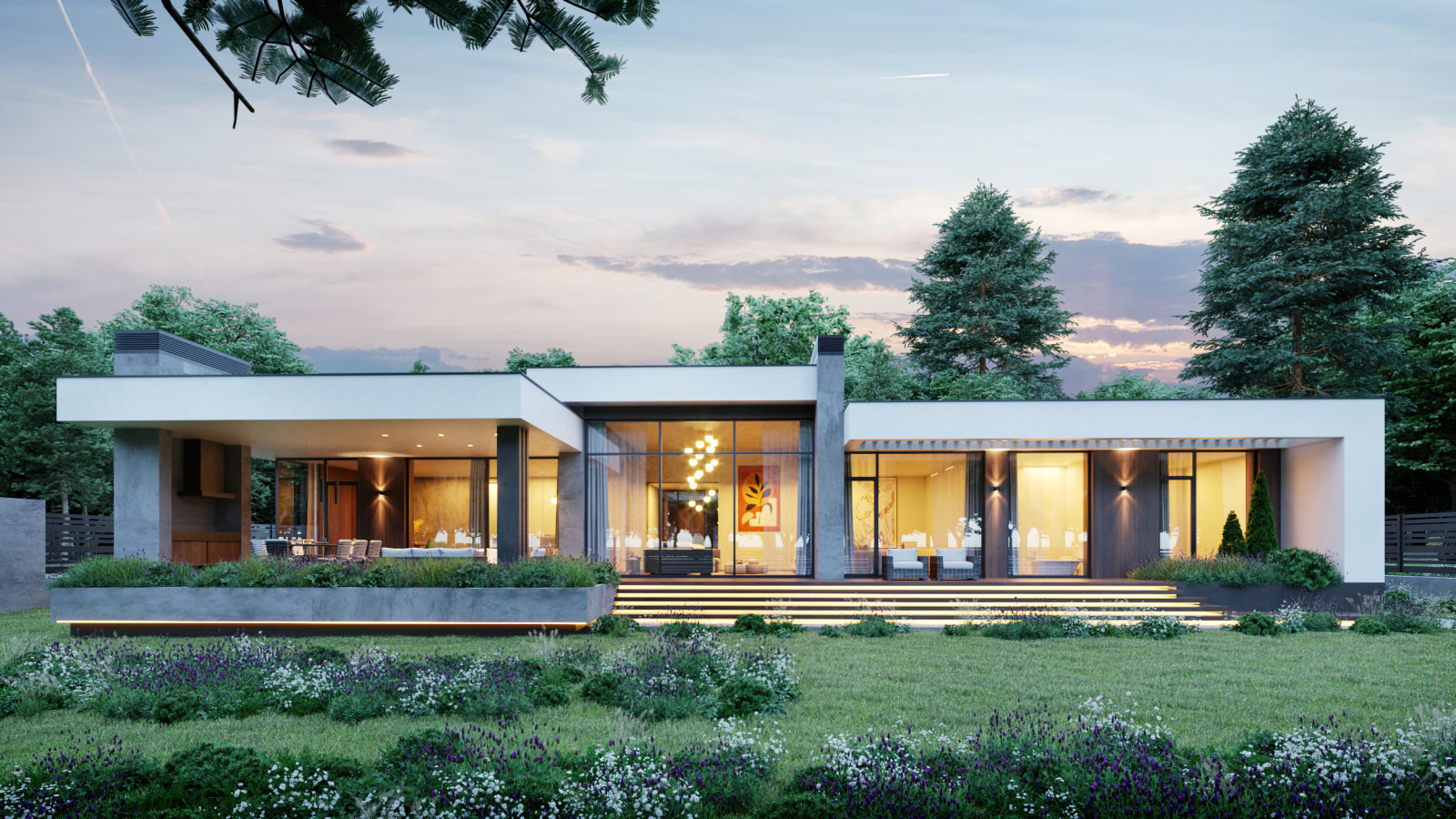 Проект индивидуального жилого дома и бани в КП "Цветочный"