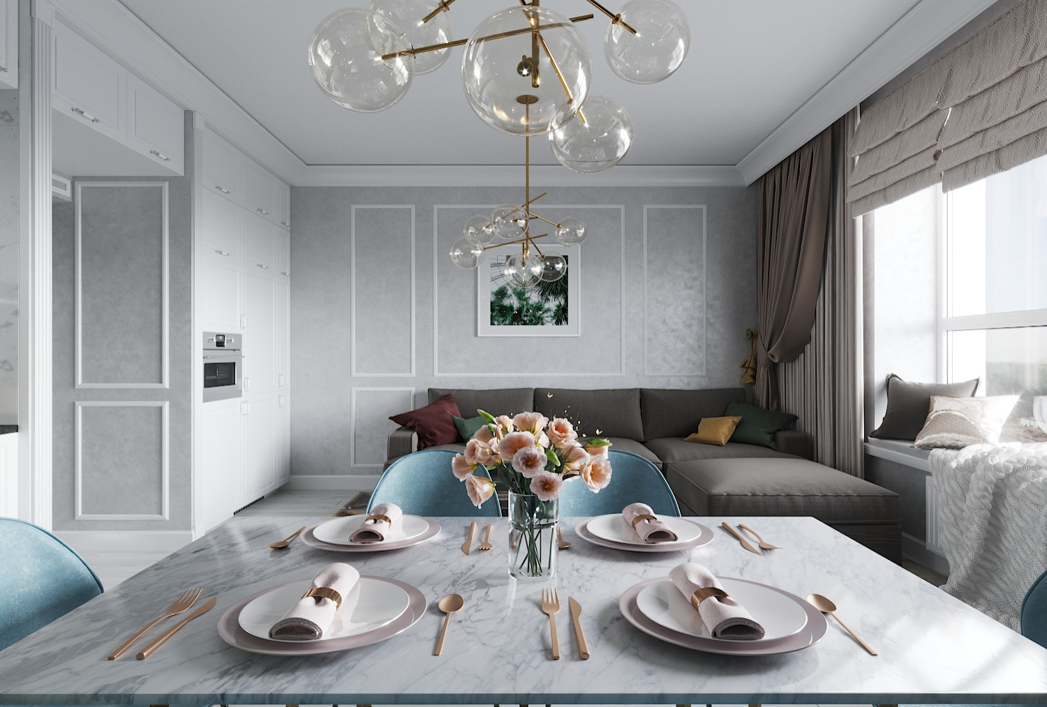 Обложка проекта: Квартира в ЖК "Две эпохи" в стиле современная классика