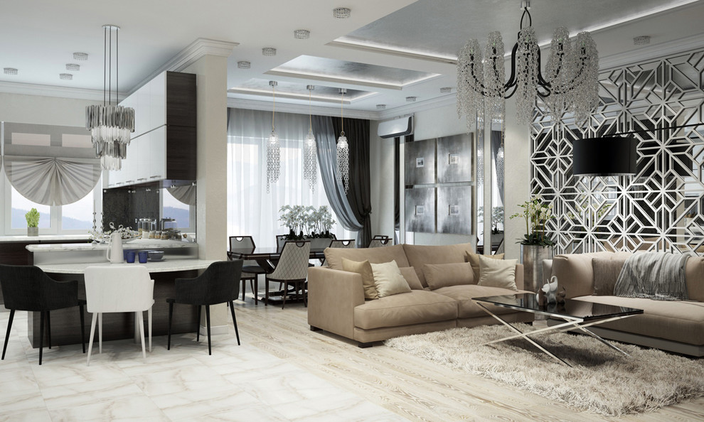 Квартира в Краснодаре - Изысканность стиля Гостиная-вариант 1