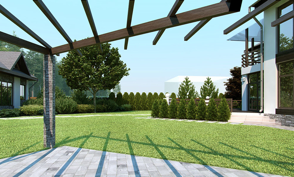 Дизайн частного сада 18 соток (2 Вариант)