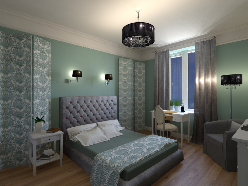 Квартира в доме поэтов в неоклассическом стиле, спальня