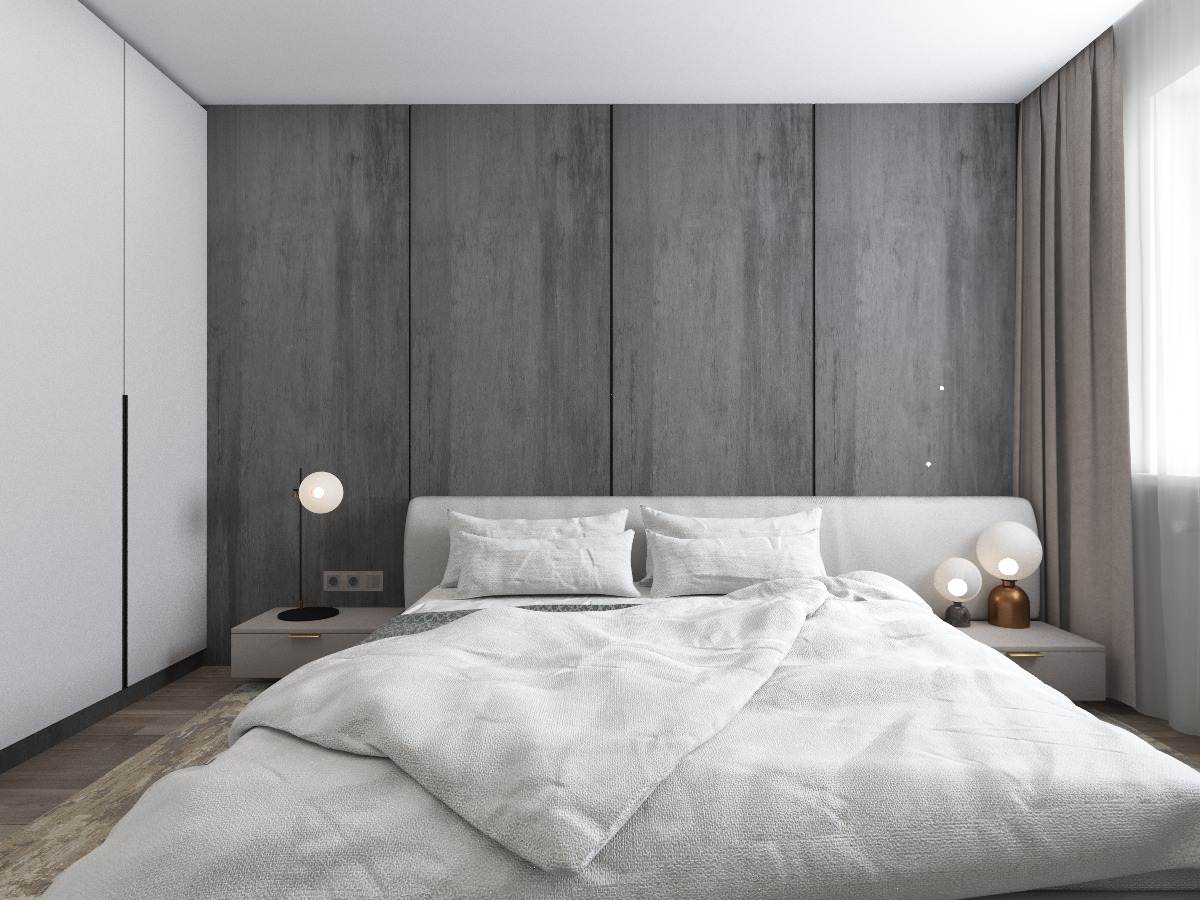 Варианты оформления стены в одной спальне