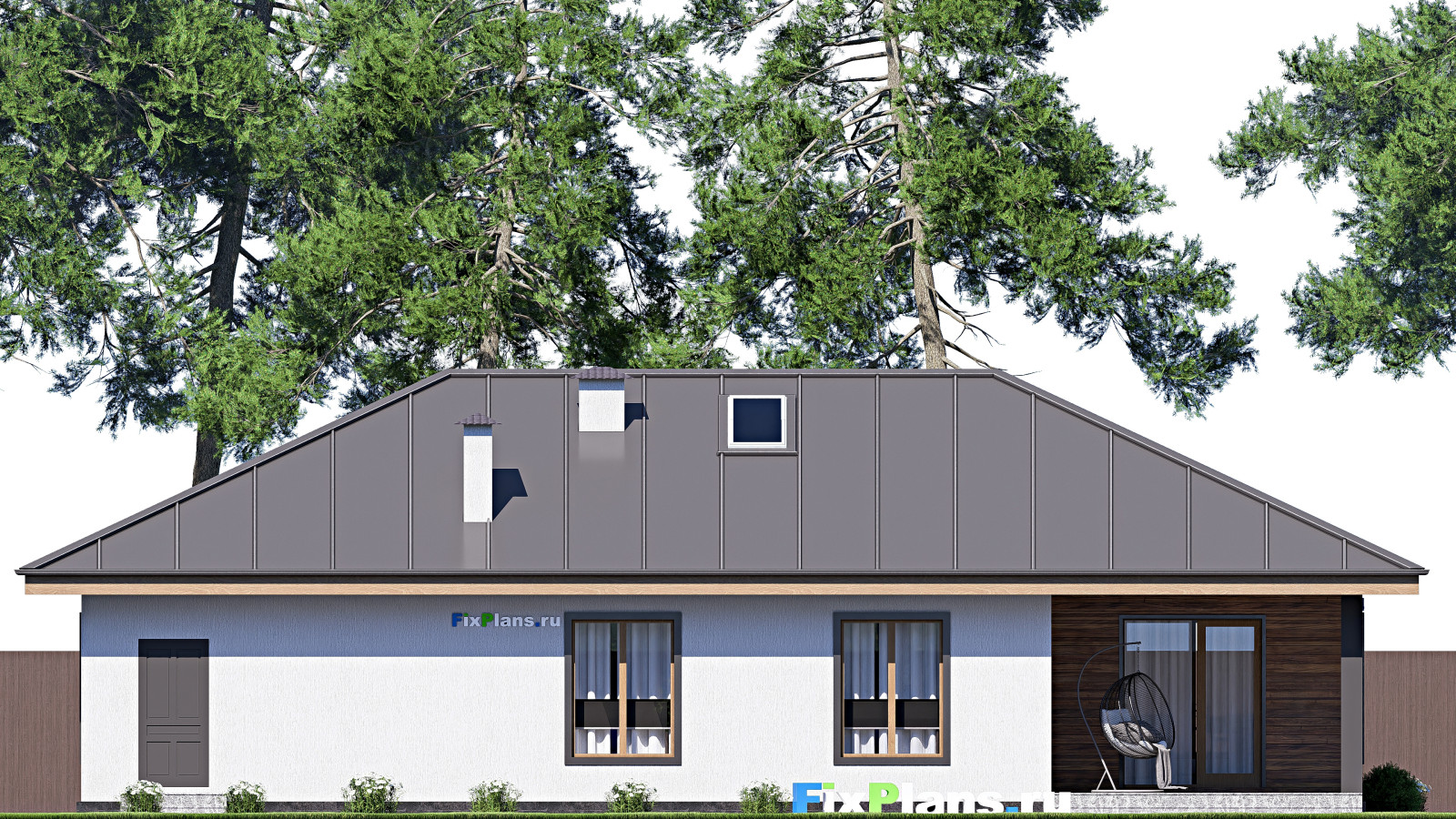 Проект одноэтажного дома 10х18м S149м2 F-17909