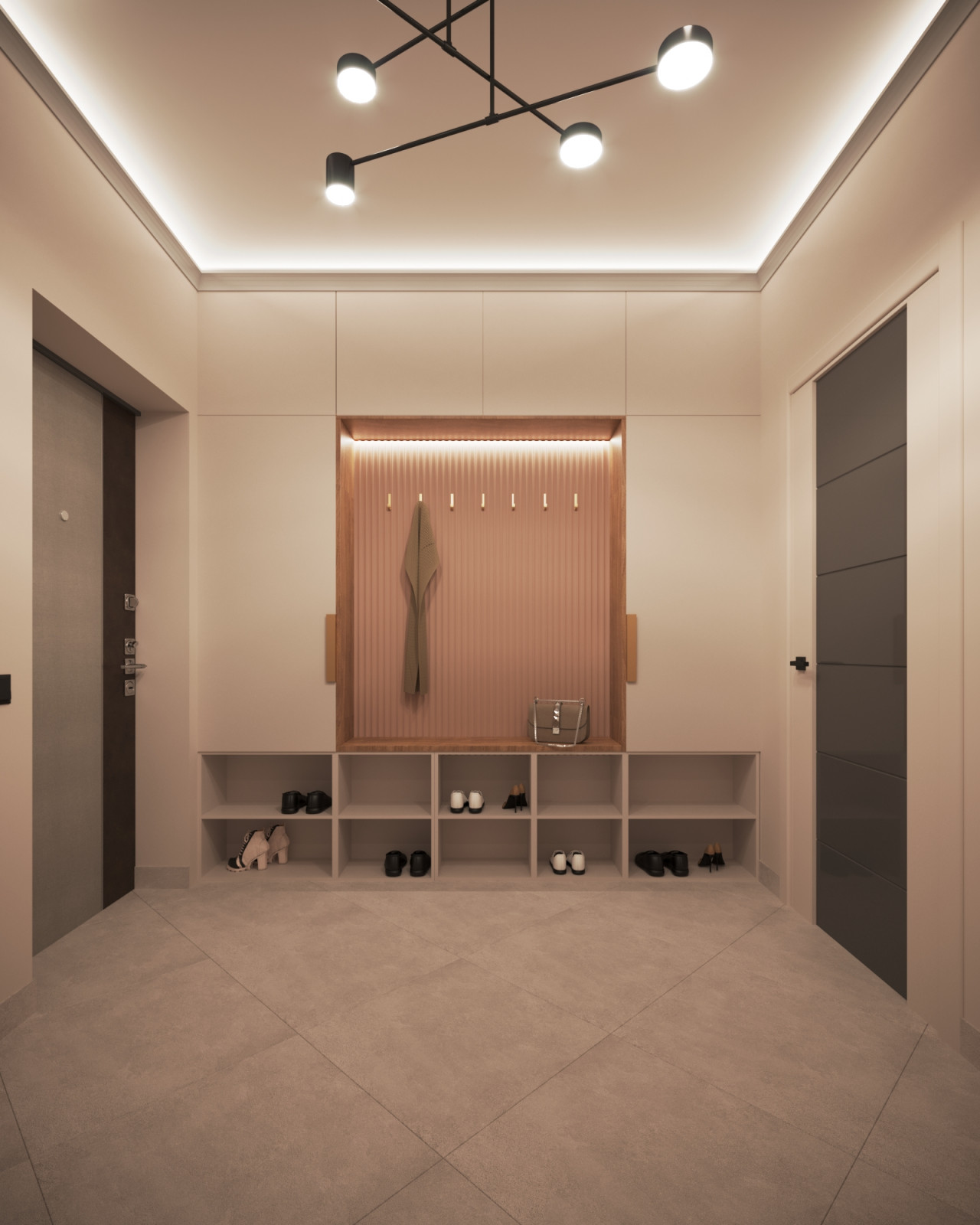 Дом 180 кв.м. Современный стиль_ Прихожая