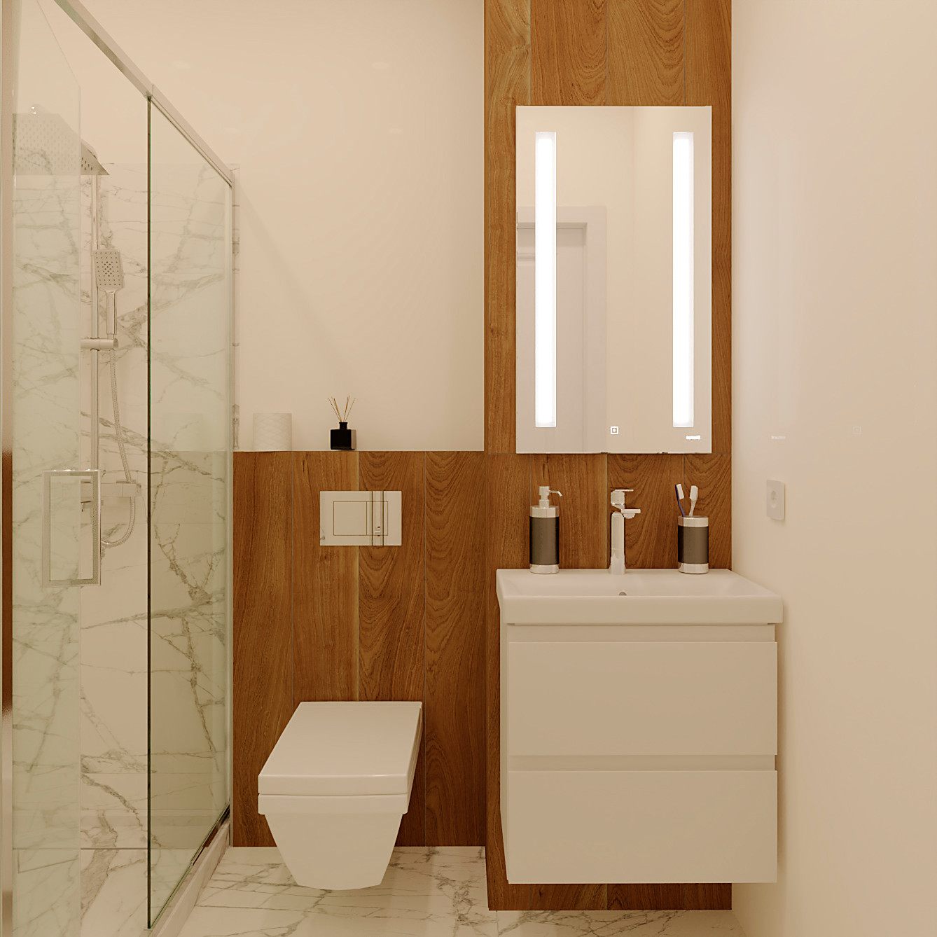 Дизайн-проект апартаментов 37,5 кв.м. в ЖК "Савеловский Сити"