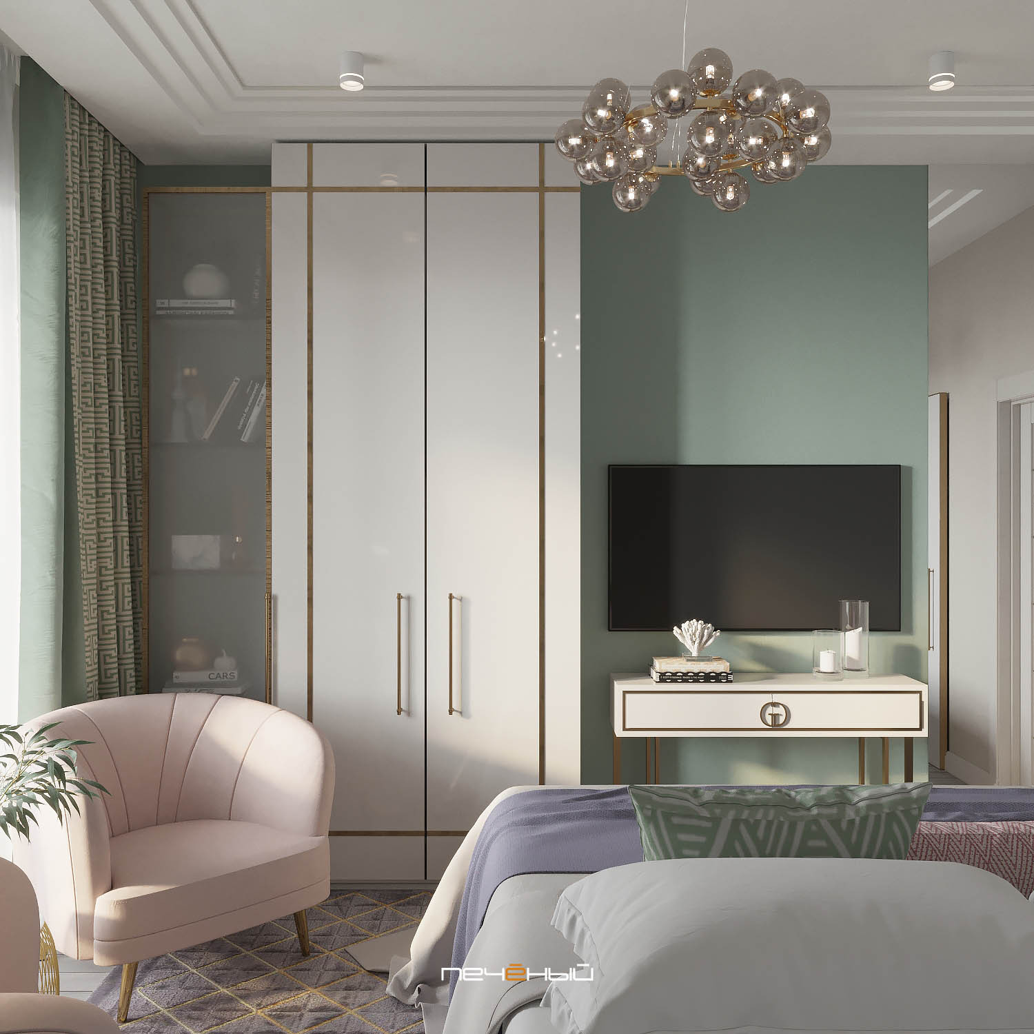 Современная трёшка в пастельных тонах