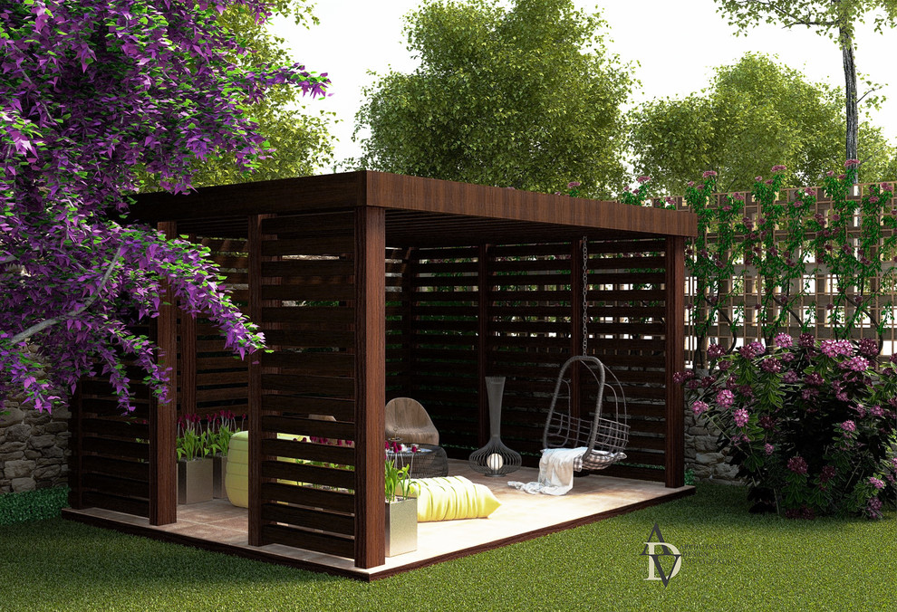 Обложка проекта: Дизайн современной беседки