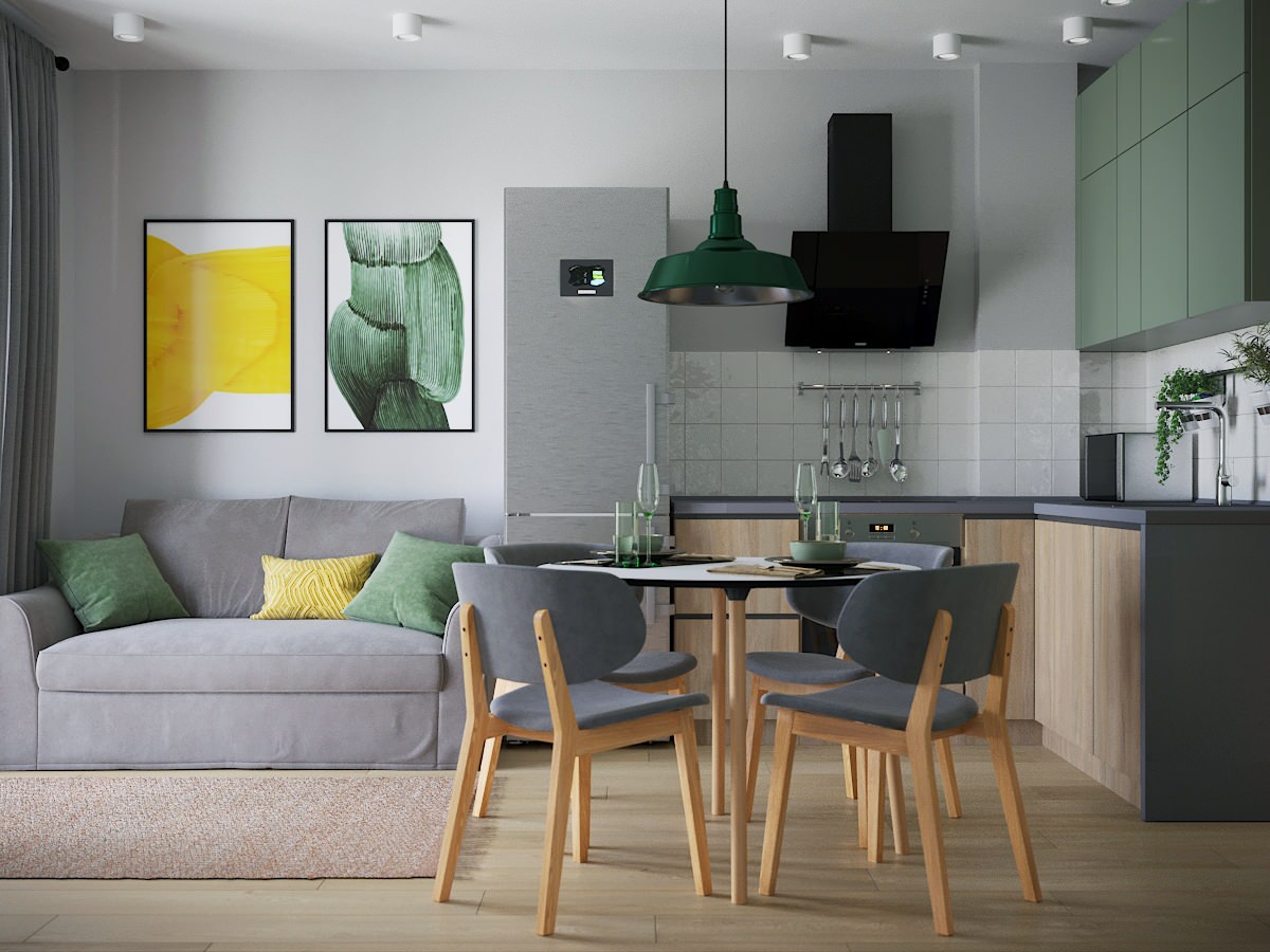 Зеленые акценты в ЖК "Цветной бульвар"