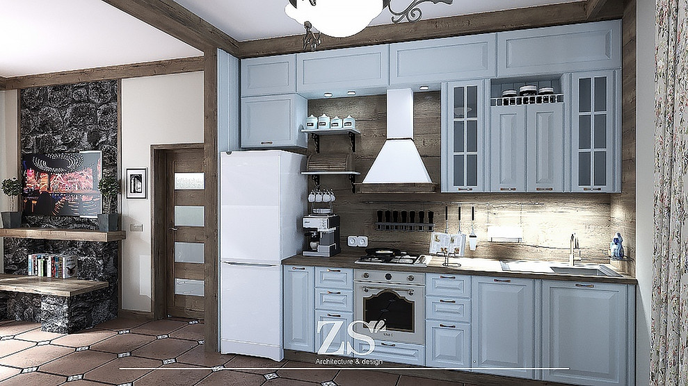 коттедж Луговое, кухня гостиная