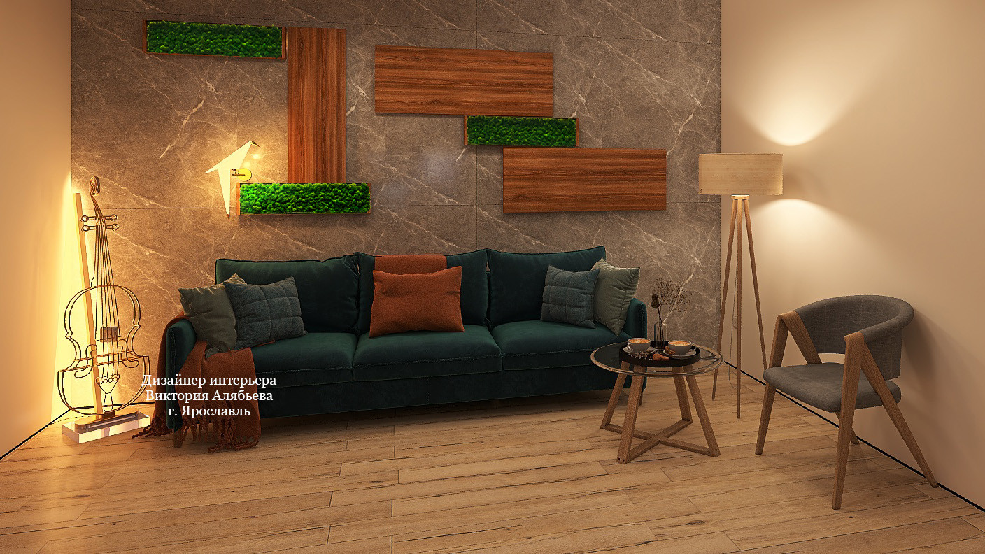 Обложка проекта: Гостиная в стиле ЭКО