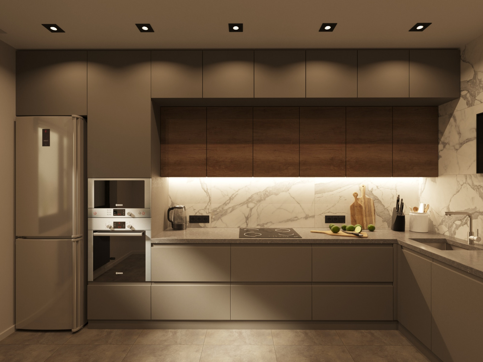 Дизайн проект квартиры в Москве в темных тонах