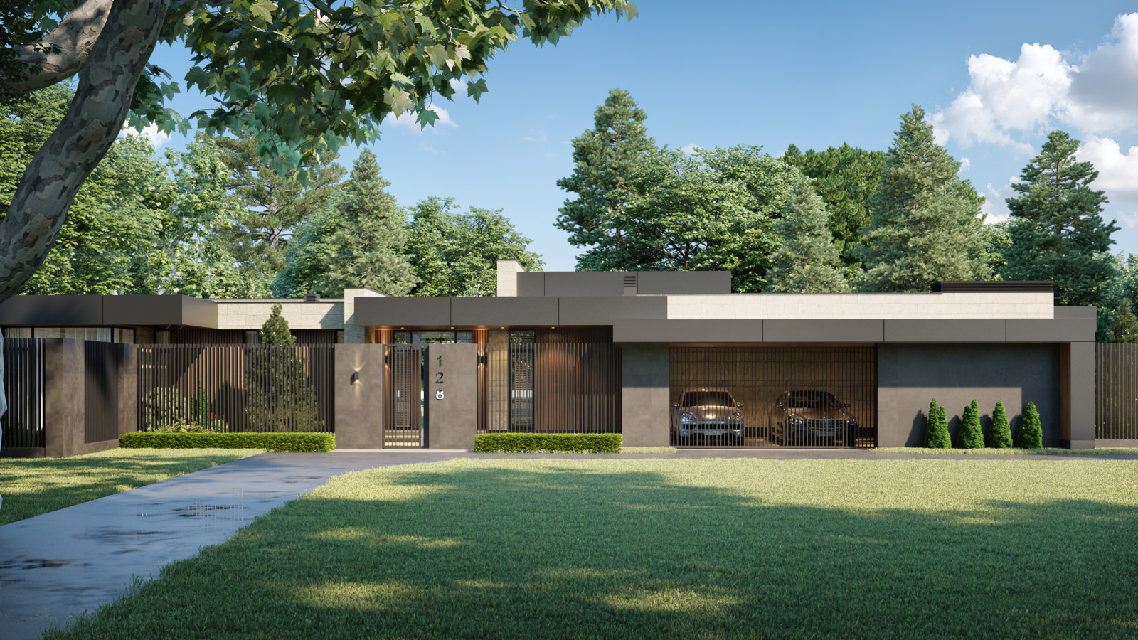 Проект одноэтажного индивидуального жилого дома. МО, Одинцовский р-н, д. Чигасов