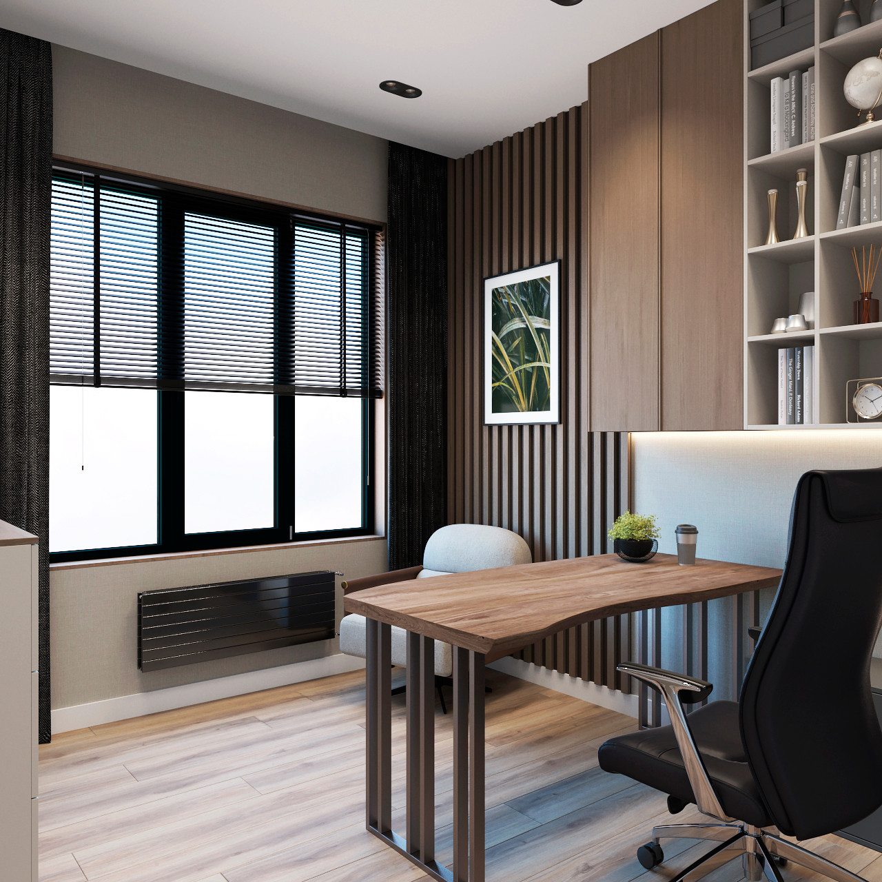 Проект  рабочего кабинета 18 м.кв