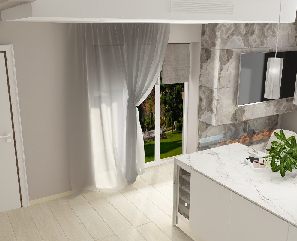 Загородный домик в Испании с террасой  (кухня - гостиная)