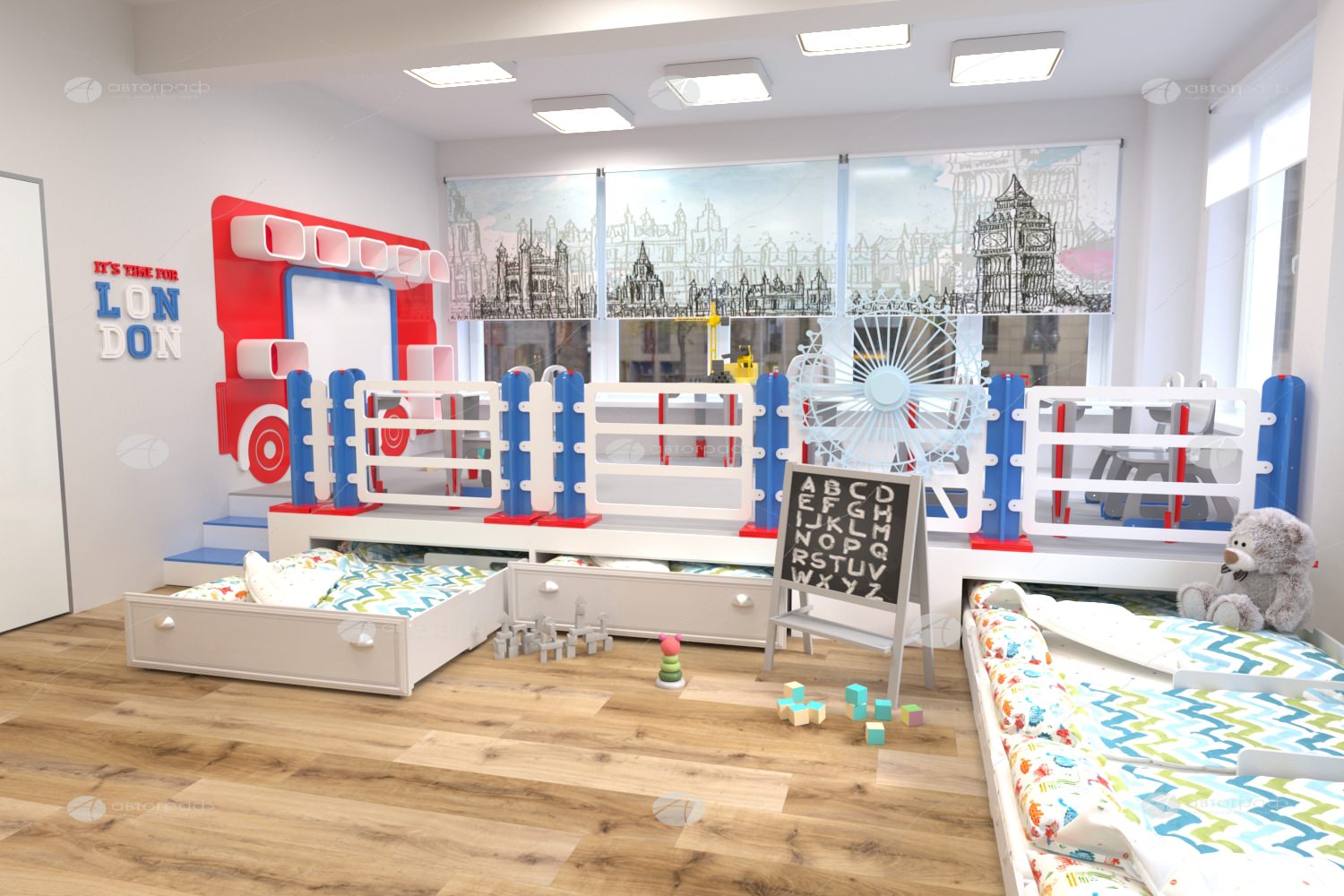 Обложка проекта: Дизайн-проект детского сада "Англия"