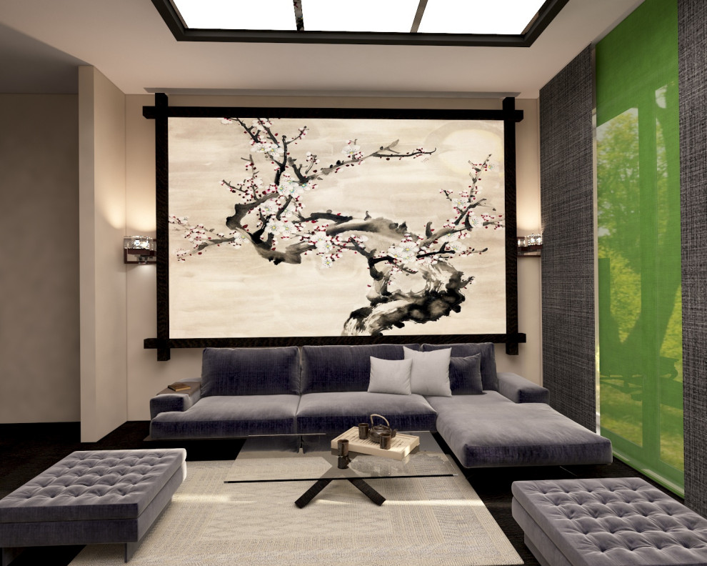 кухня-гостиная в японском стиле