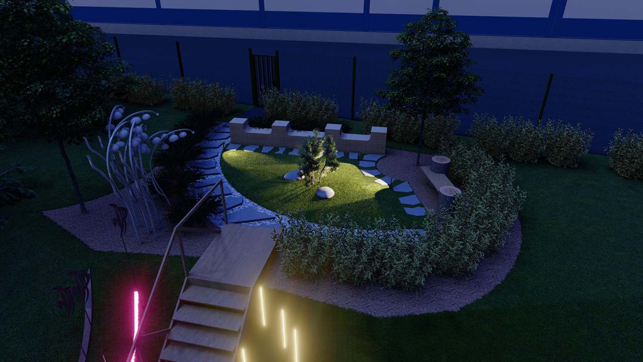 Спуск к воде возле реки