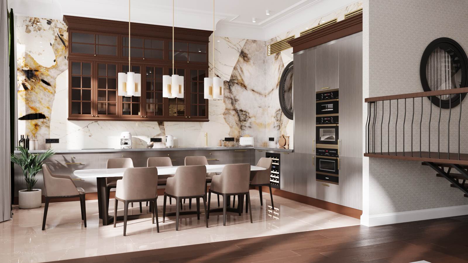 Дизайн интерьера квартиры в ЖК «Mon Cher», 190 м2