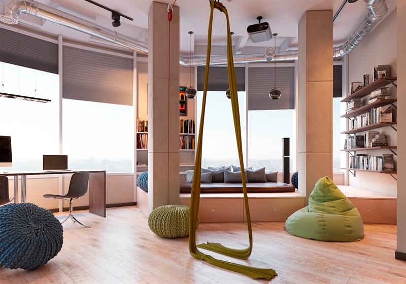 Необычный лофт для необычной семьи