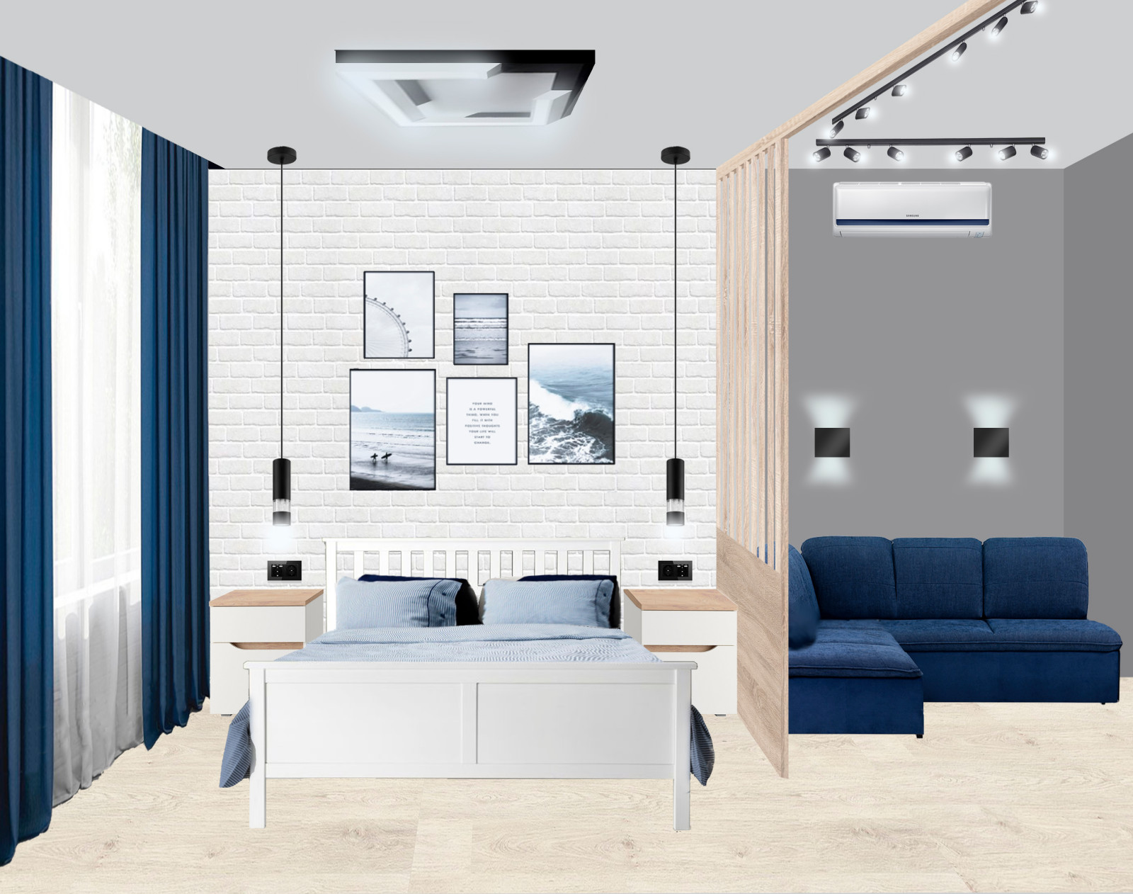 Квартира для отпуска. Эскизный проект.