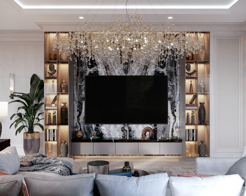 Кухня гостиная в пентхаусе