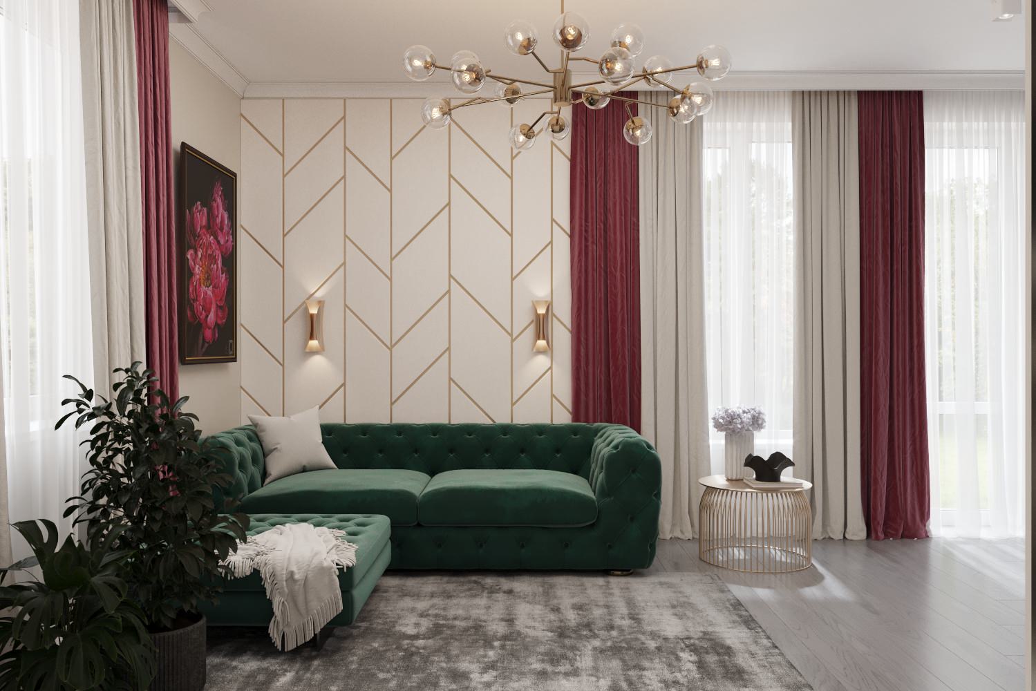 кухня гостиная 42 кв м