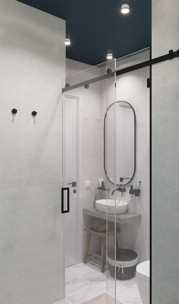 Гостевой санузел в 3-к. квартире ЖК "HeadLiner"