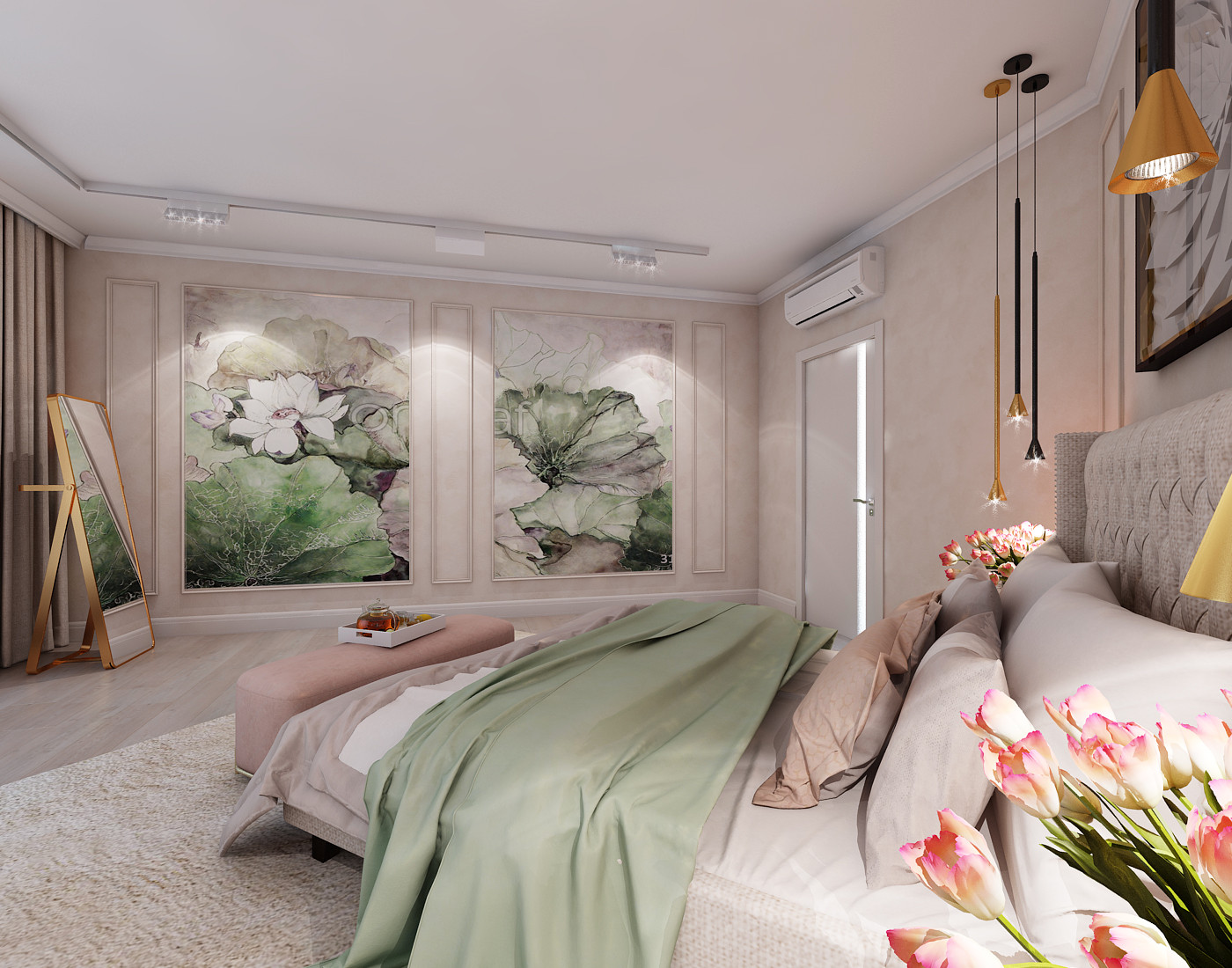 Обложка проекта: спальня в частном доме