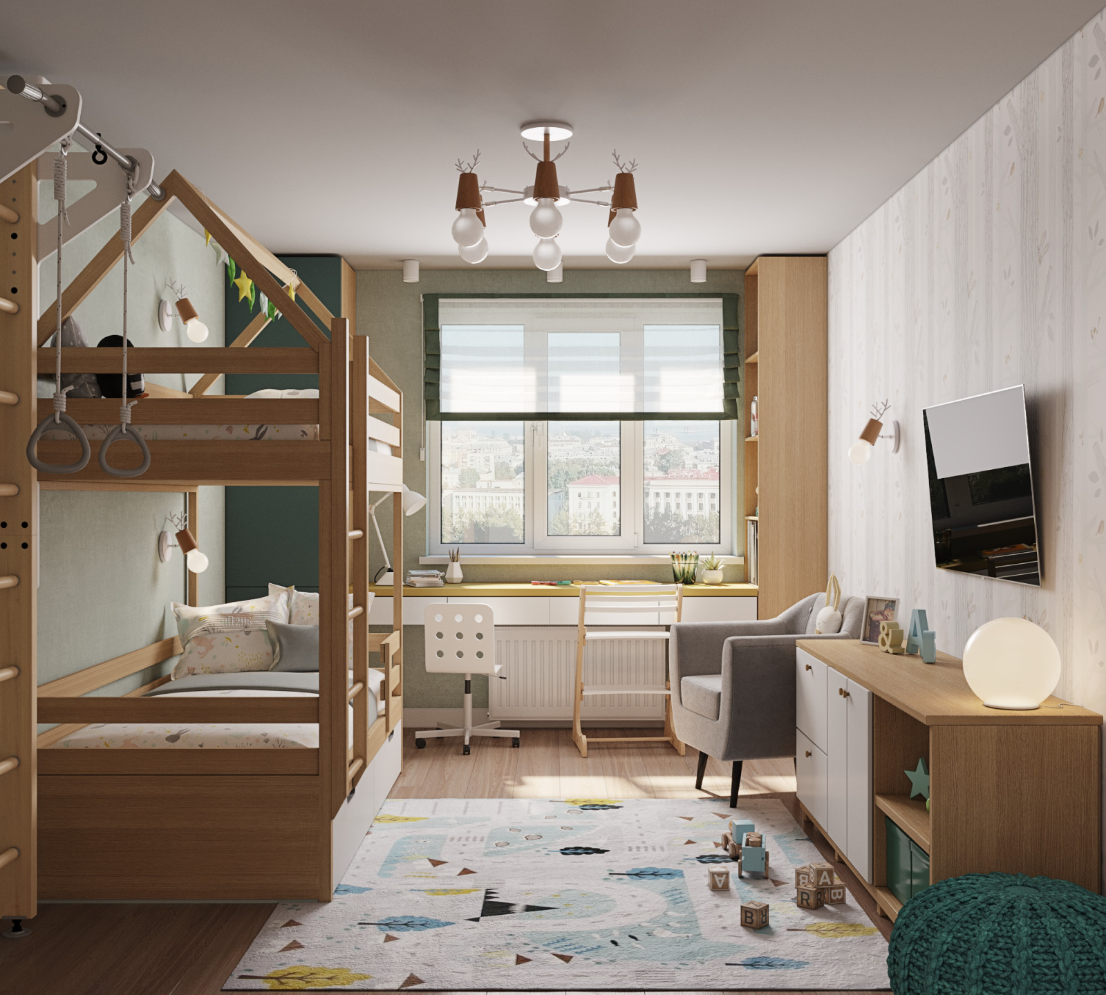 Обложка проекта: Детская в скандинавском стиле