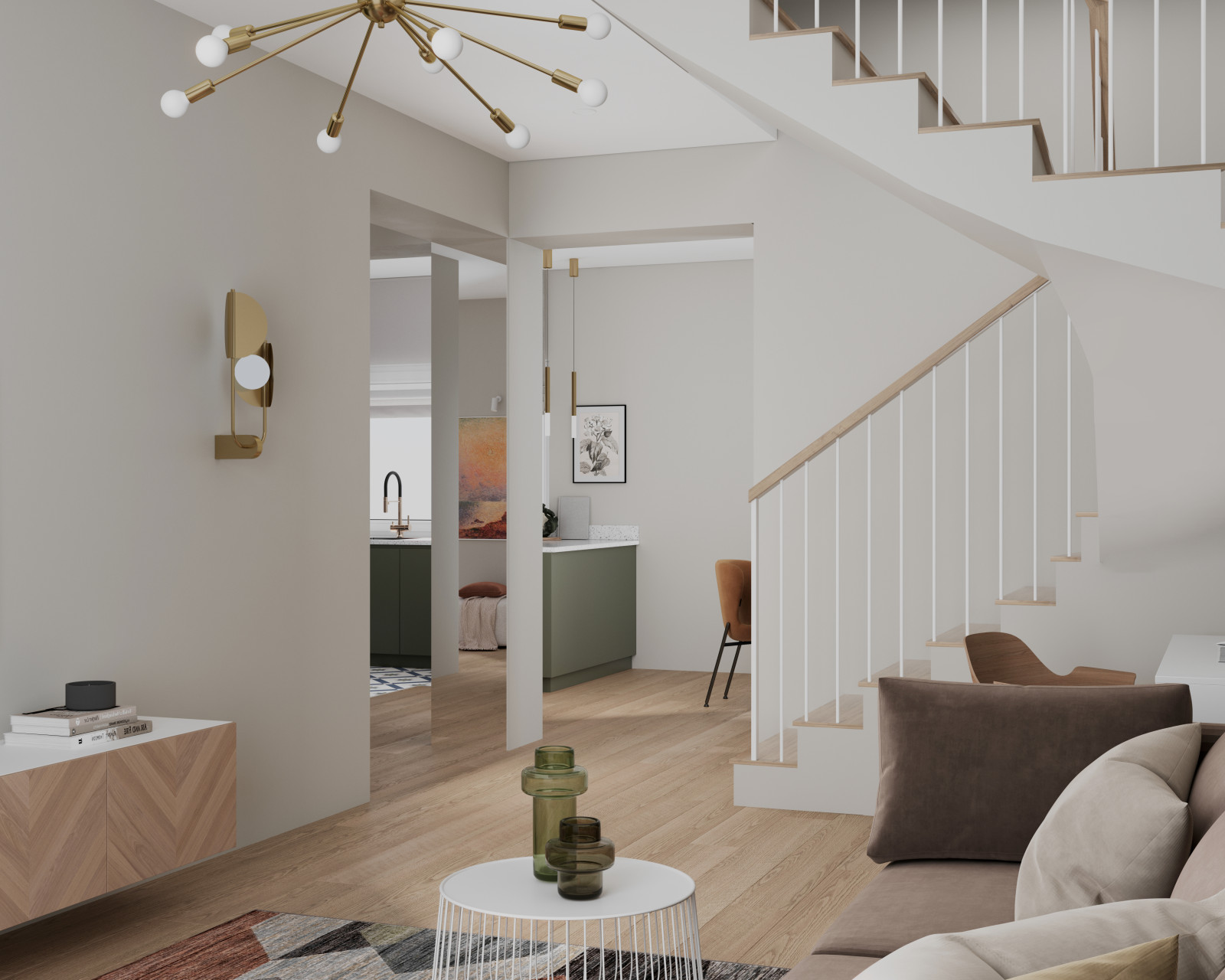 Частный дом с небольшой высотой потолков