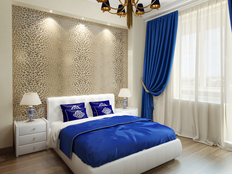 3D визуализация | Квартира в кремовых тонах с яркими акцентами