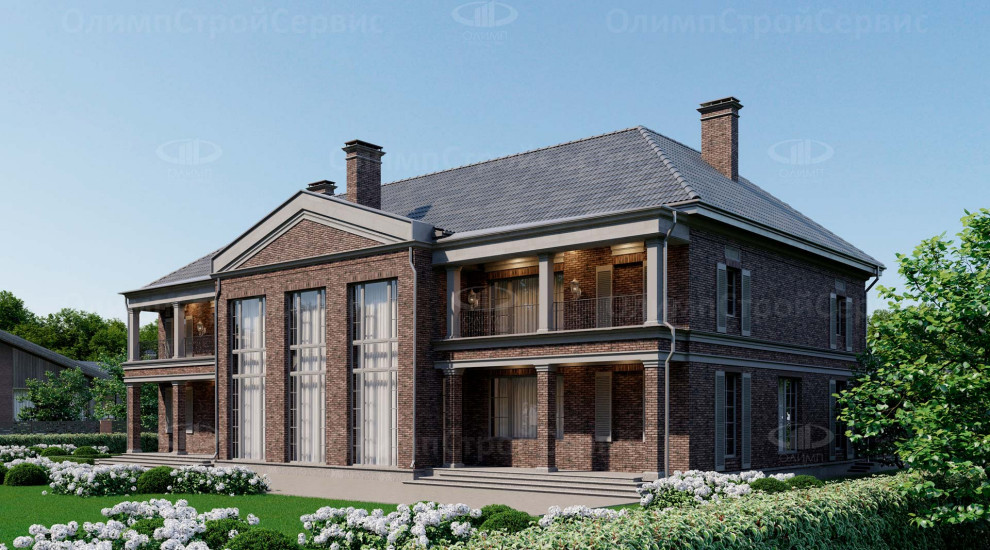 Двухэтажный дом «Дарвел» с мансардным этажом