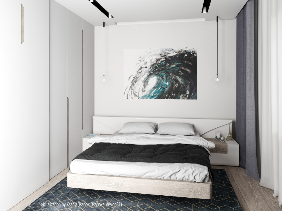 Обложка проекта: 2х-комнатная квартира с объединенной кухней-гостиной