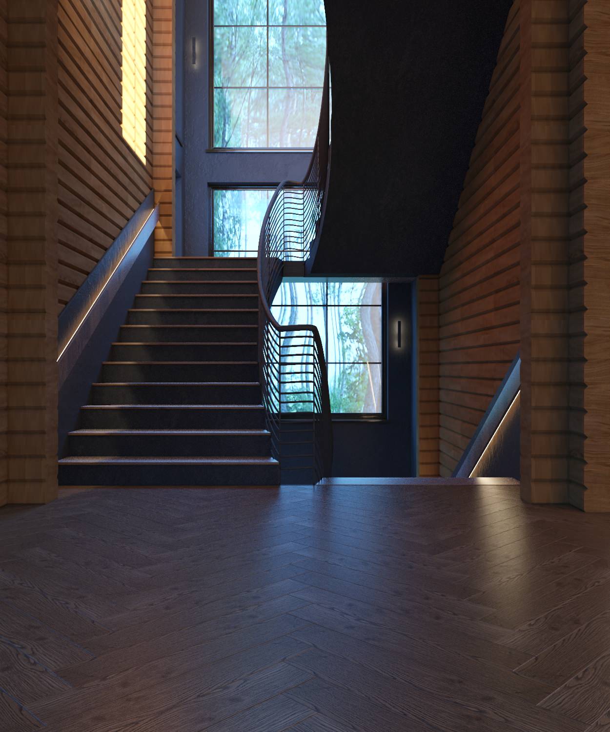 Обложка проекта: Разработка индивидуального дизайна лестницы