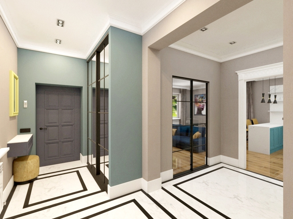 Атмосферный дизайн квартиры в самом сердце города 125 кв.м.