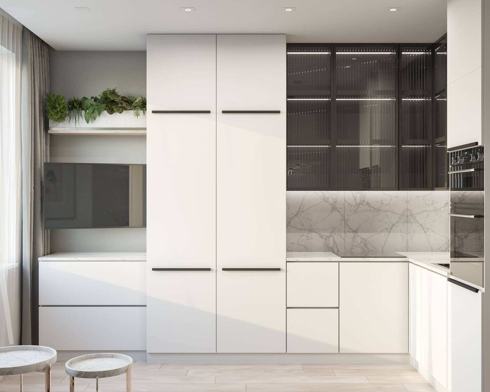 современная двушка в светлых тонах