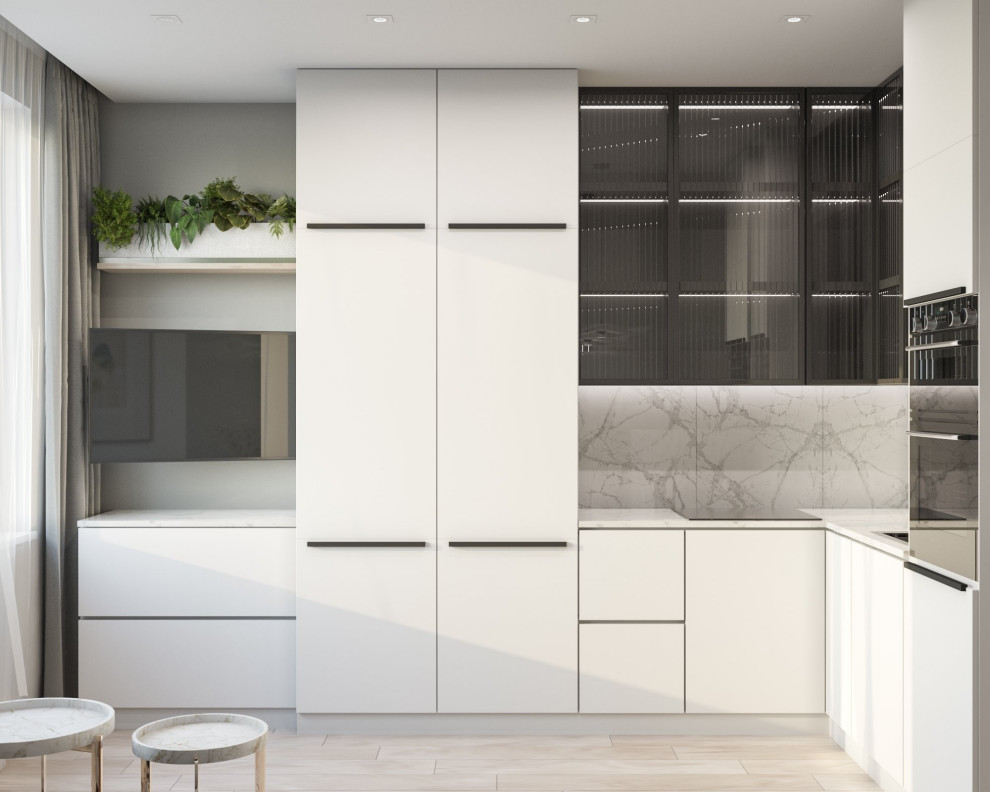 современная двушка в светлых тонах