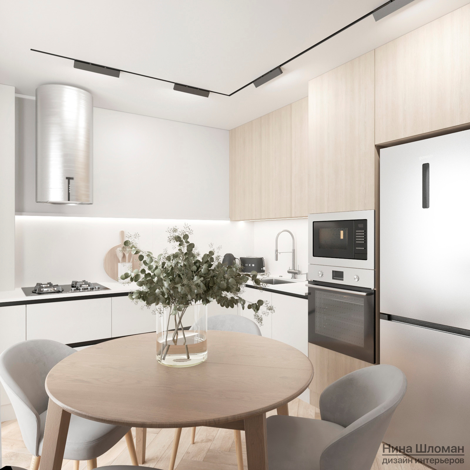 Светлый современный интерьер в старом фонде