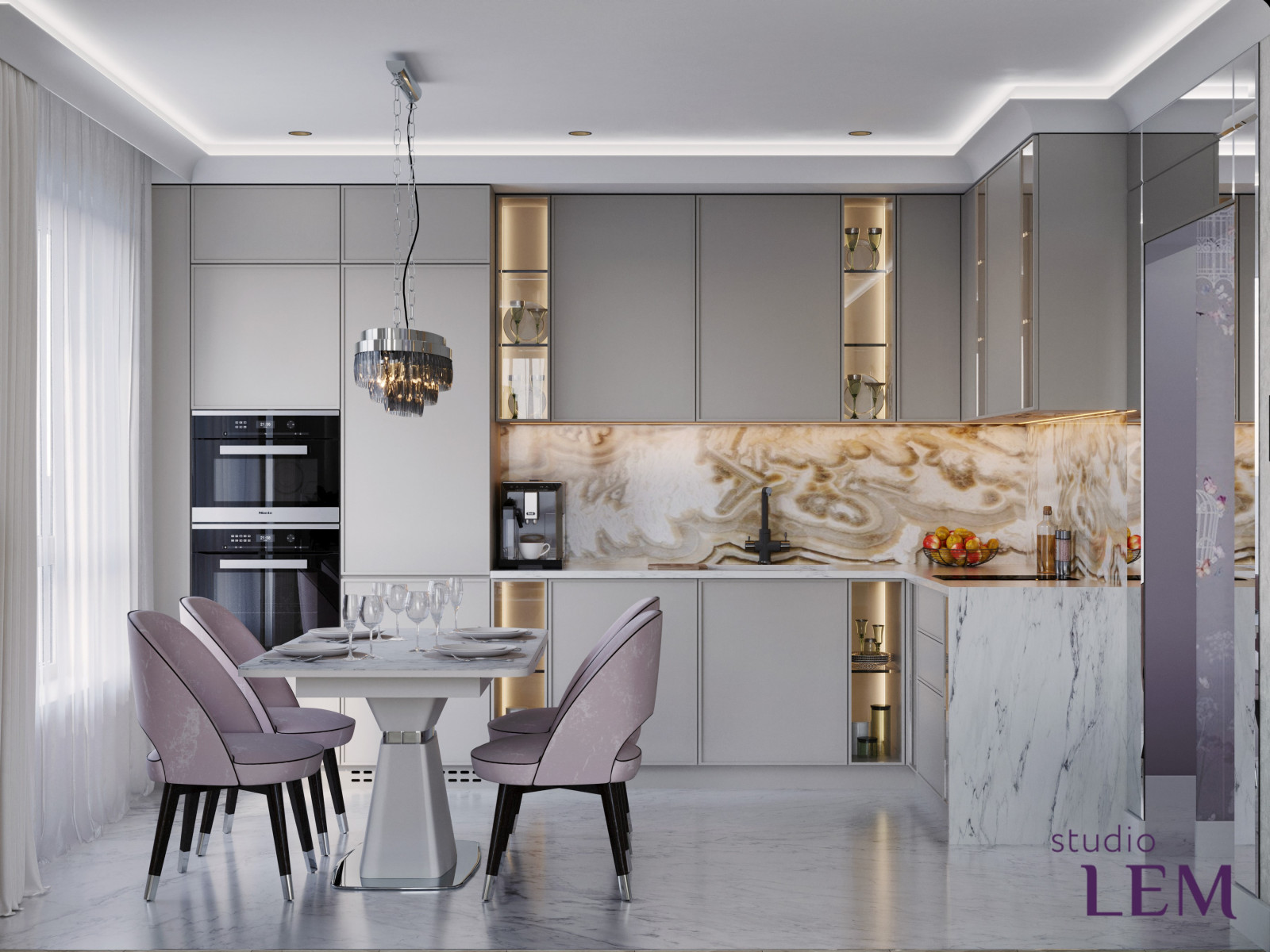 Современная классика; Новостройка в Москве; 70 м2